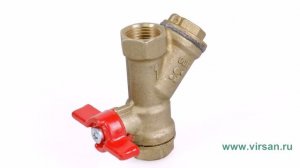 Шаровый кран БАЗ 11Б27П1 с косым фильтром ДУ-15 FF