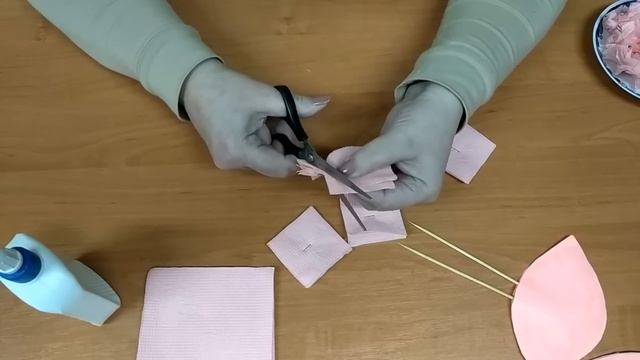 Фламінго з серветок/ поробки для дітей
