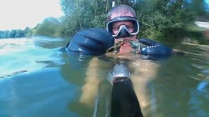 РАК и Щука! ПОДВОДНАЯ ОХОТА НА РАКОВ. Зеленое озеро!