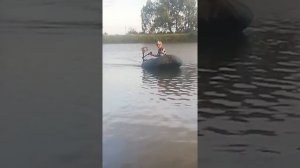 Лодочный мотор из тримера.