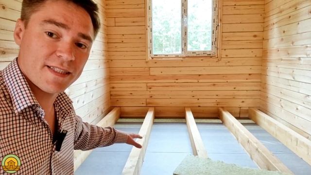 Утепление деревянного дома. Утепление пола в доме базальтовым утеплителем. Отделка дома из бруса