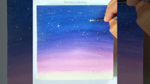 Easy Acrylic Painting / Beautiful Night Sky