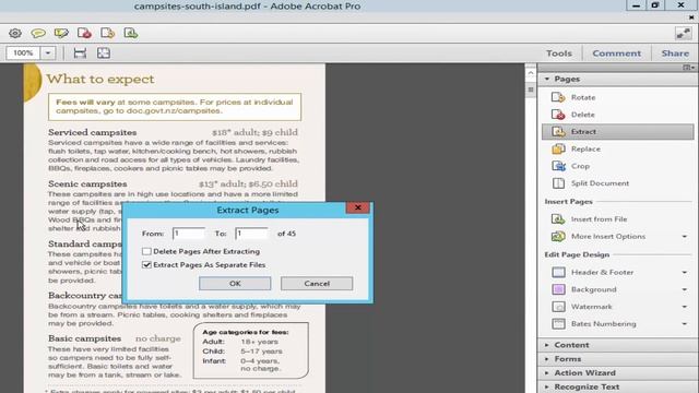 How to Extract pages from a PDF file by using adobe acrobat pro смотреть онлайн