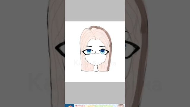 Нарисовала девочку или девушку с светлыми волосами и голубыми глазами получилось очень красиво ??) смотреть онлайн