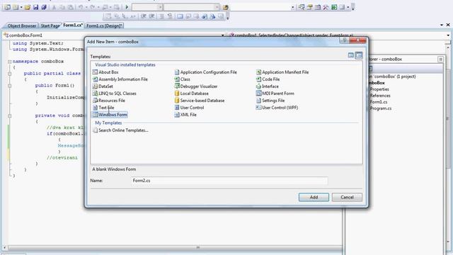 [C#] ComboBox смотреть онлайн