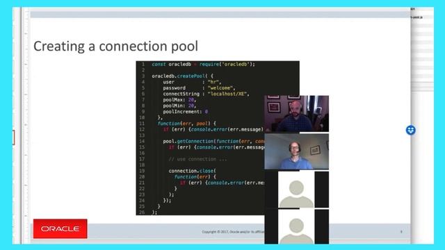 Javascript and Oracle - Connection Management
