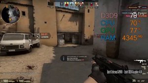 Intel UHD Graphics 610 -- Intel Celeron G4900 -- CSGO FPS Test Dust 2 720p Low