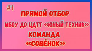 ПРЯМОЙ ОТБОР: КРАСНОДАР "СОВЁНОК" / МБОУ ДО ЦДТТ "ЮНЫЙ ТЕХНИК" №1