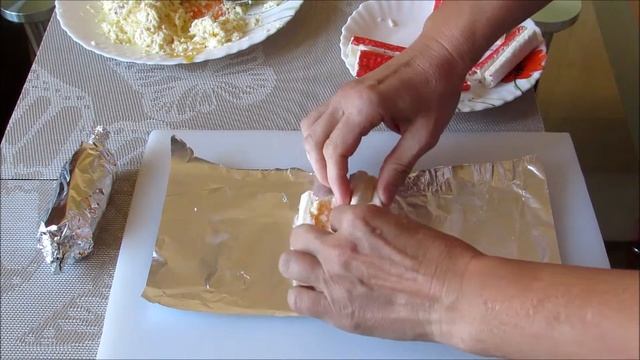 Закуска на праздничный стол из крабовых палочек смотреть онлайн
