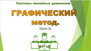 Графический метод решения систем уравнения. Алгебра 7-9 класс
