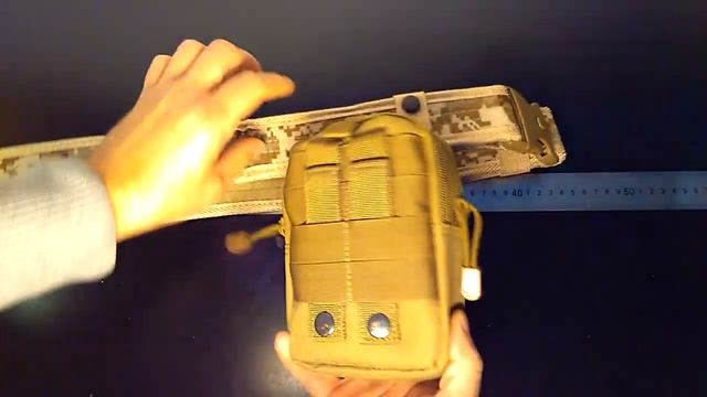 Обзор Military Tactical Hunting Field Belt+ Belt Bag Военная охотничья сумка + ремень AliExpress смотреть онлайн