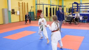 Карате сётокан. Краевые соревнования по карате ВБЕ. 12 декабря 2021. Девочки 8-9 лет. Кумите - 05.