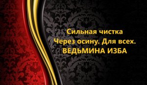 СИЛЬНАЯ ЧИСТКА ЧЕРЕЗ ОСИНУ..ДЛЯ ВСЕХ..АВТОР: ИНГА ХОСРОЕВА