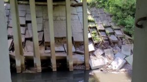 Залповые сбросы нечистот в Мышегу,состояние Белкиного моста.16.06.2021.