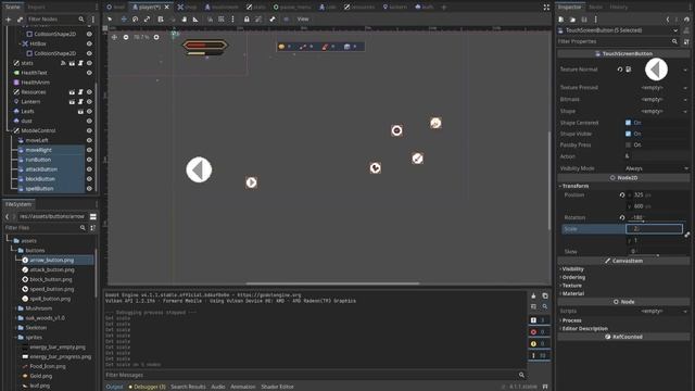 Touch buttons (кнопки для мобилы) GODOT 4 | Урок 27 | курс по ГОДОТ для начинающих на русском языке