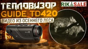 Тепловизор GUIDE TD420 видео из осеннего леса