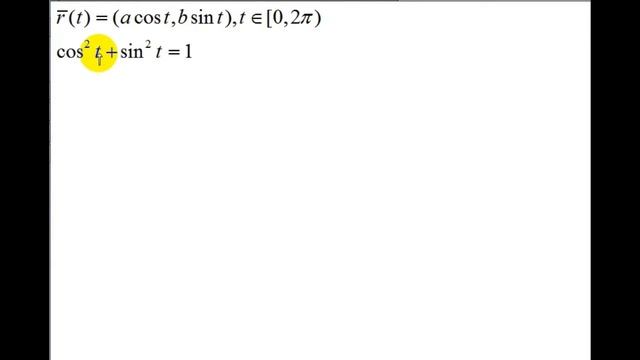 Дифференциальная геометрия | параметризации простейших кривых | эллипс смотреть онлайн