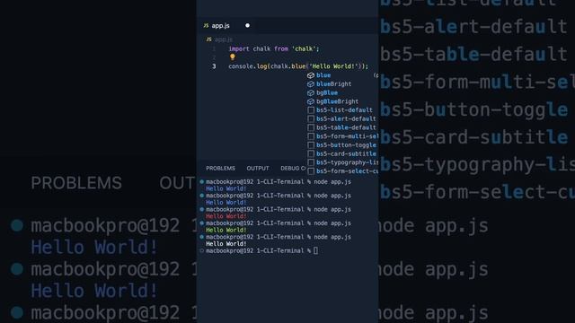 Terminal/CLI String Styling #nodejs #nodejsdevelopment #javascript #javascriptprogramming  #coding