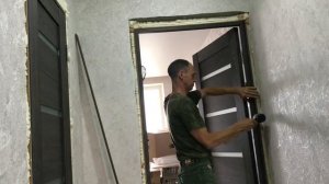 Установка дверей. Двойных доборов , порталов.