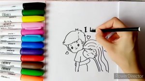 Как нарисовать брата и сестру)