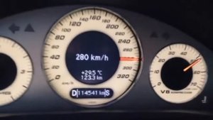 Mercedes w211 AMG 0-300km разгон