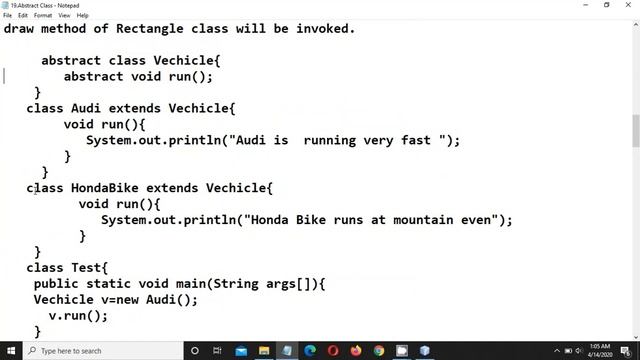 ABSTRACT CLASS IN JAVA