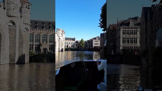Gent city Belgium , Castle Gravensteen boat tour.