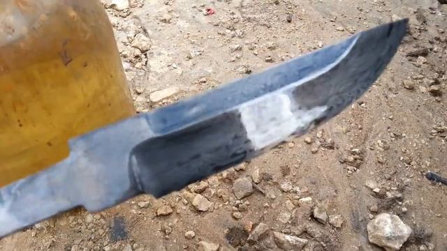 Травление клинка из дамасской стали. Мозаичный дамаск