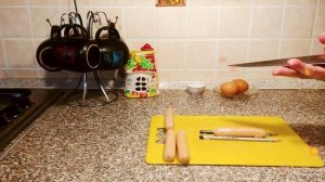 Блюдо из яиц и сосисок  Просто, но вкусно! АНИМАЦИЯ!