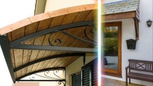 Входные навесы над крыльцом бывают разные  48 идей для хорошего навеса