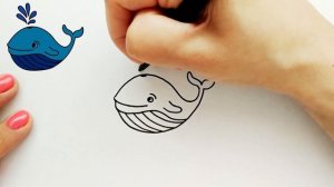 Как нарисовать кита? Рисуем кита с фонтанчиком