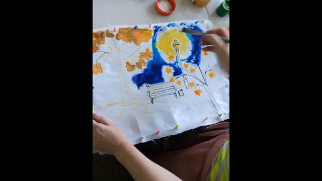 Холодный батик. "Кленовый лист" смотреть онлайн