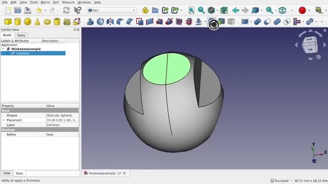 FreeCAD: How to create thick walled and hollowing out objects and how to prevent offset failure смотреть онлайн