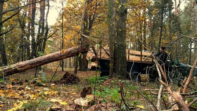 самодельный погрузчик брёвен на прицеп для квадроцикла