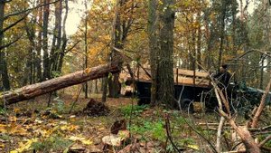 самодельный погрузчик брёвен на прицеп для квадроцикла