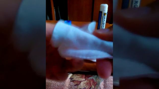 Роза из ватных дисков