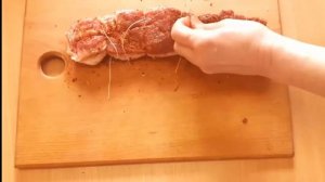 Грудинка свиная запеченная в духовке. Грудинка по-домашнему.