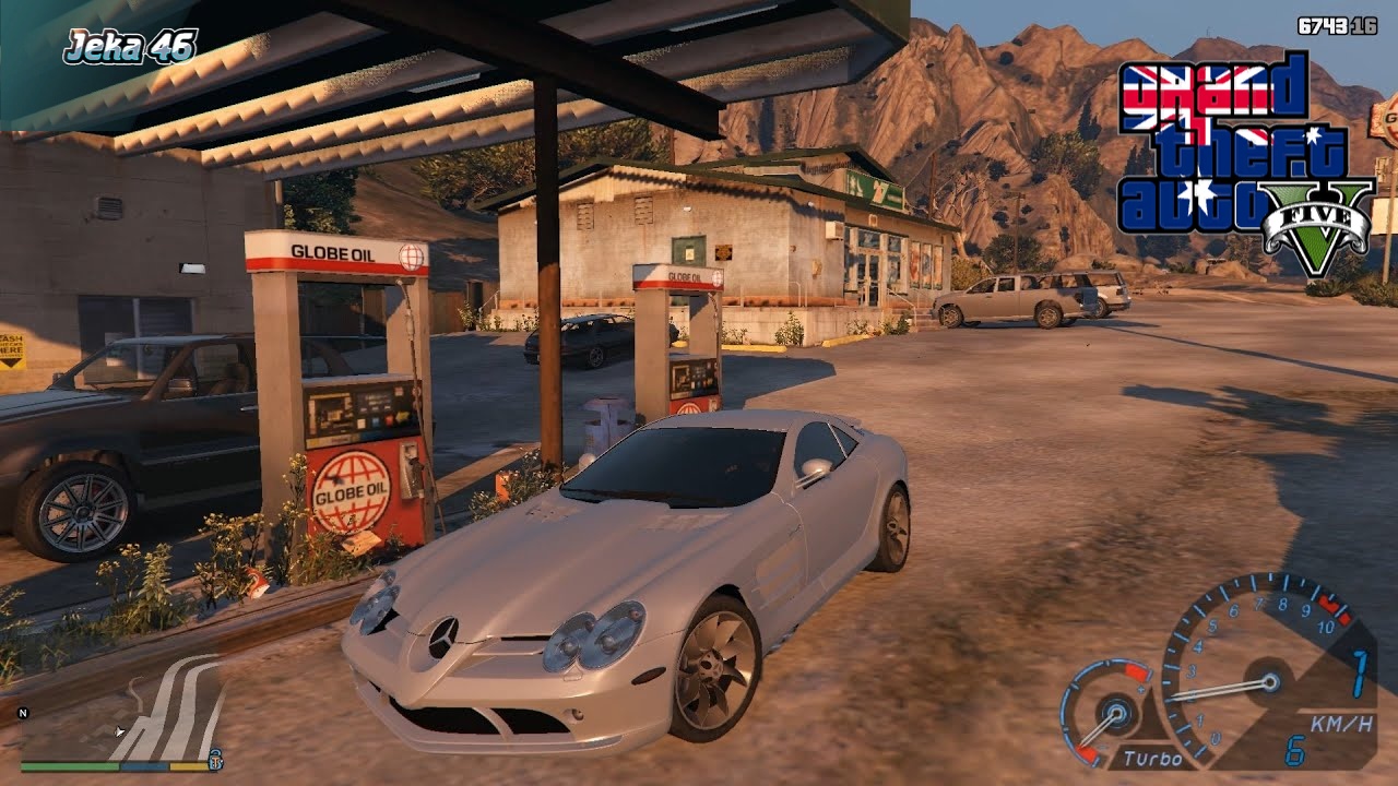 GTA V Mercedes Benz SLR McLaren звук двигателя Mercedes