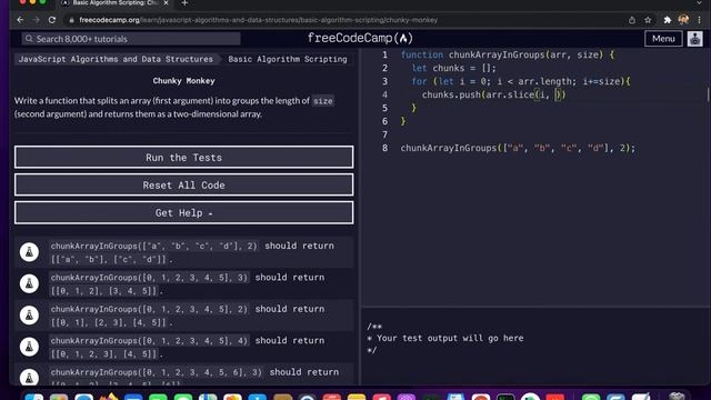 Chunky Monkey - Split Array Into Chunks смотреть онлайн