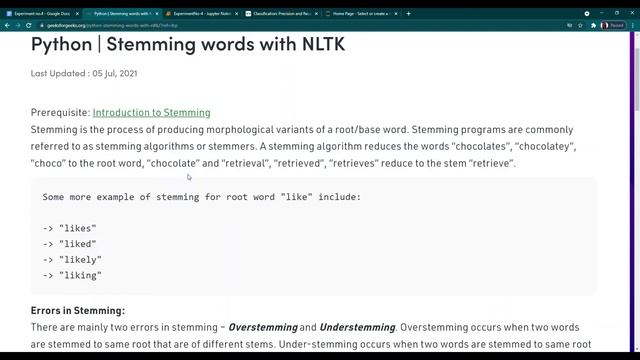 Stop words, Stemming, suffix-stripping and precision and recall in data mining