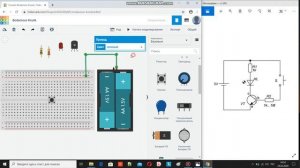 Схема с транзистором в Tinkercad - Инженерка