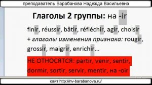 Французский для начинающих. Глаголы 2 группы