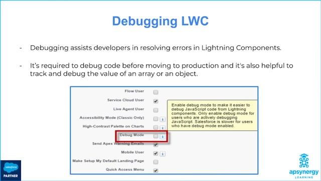 Debugging Apex  Aura LWC on Salesforce - Free salesforce online training - Learn Salesforce for fre