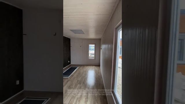 Дачный мобильный дом 8000х3000х2900 мм с профнастила и имитации бруса смотреть онлайн