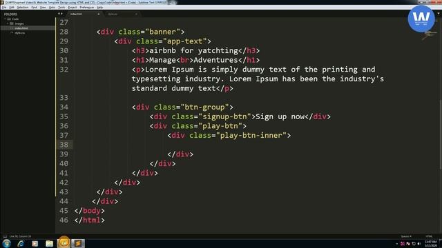 Website Template Design Using Html And CSS | Pure CSS Website Design Tutorial for Beginners