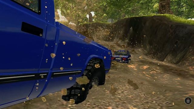 PICKUP TRUCK MADE A CAR OUT OF THE MUD - Cartoon cars for boys BEAMNG DRIVE смотреть онлайн
