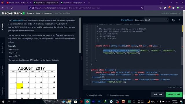 HackerRank java date and time bangla problem solving | the cracker