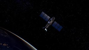 Искусственный спутник - анимация.