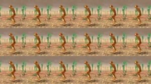 жёлтый человек танцует