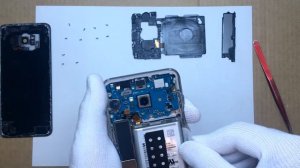 Замена аккумулятора на телефоне Samsung Galaxy S8 plus SM-G955F  Replacing the battery on the phone